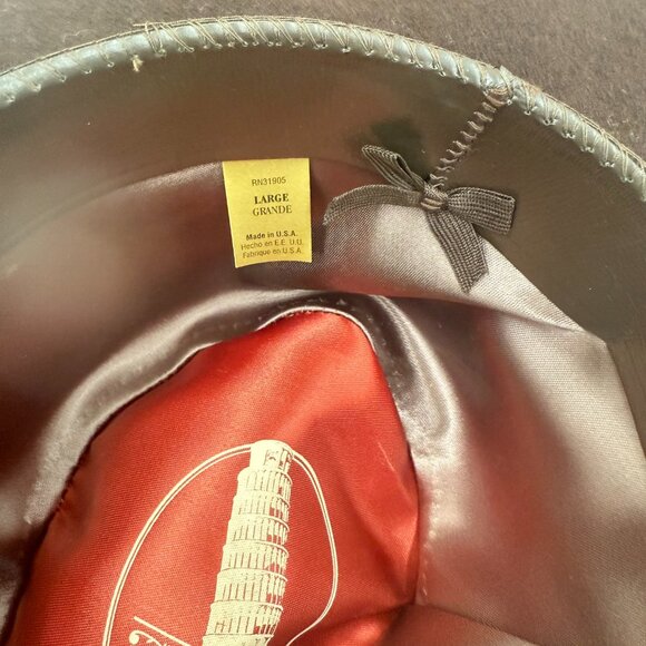 Scala Godfather Fedora Hat Wool Felt Feather Accent Brown - Picture 6 of 7